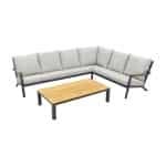 Santos/Mindo loungeset - hoekbank - antraciet 2-delig