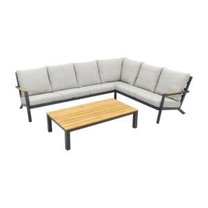 Santos/Mindo loungeset - hoekbank - antraciet 2-delig
