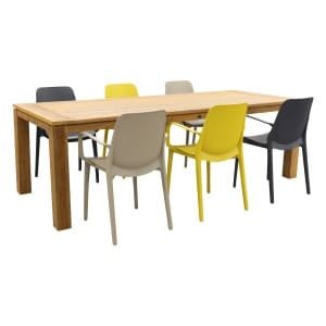 Scab Ginevra geel/taupe/antraciet / Rome brown 240 cm. tuinset - 7-delig