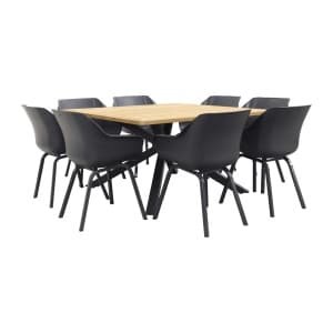 Sophie Element - Xerix/Quote teak - 140x140 cm. - Tuinset 9-delig