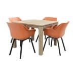 Sophie tuinstoel Terra/Rome grey 100 cm. - tuinset 5-delig