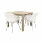 Sophie tuinstoel White/Rome grey 100 cm. - tuinset 5-delig
