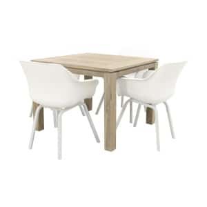 Sophie tuinstoel White/Rome grey 100 cm. - tuinset 5-delig