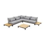 Suns Evora loungeset - 6-delig - Matt royal grey / Light antraciet