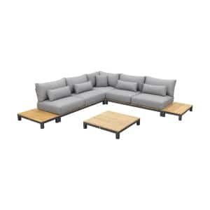 Suns Evora loungeset - 6-delig - Matt royal grey / Light antraciet