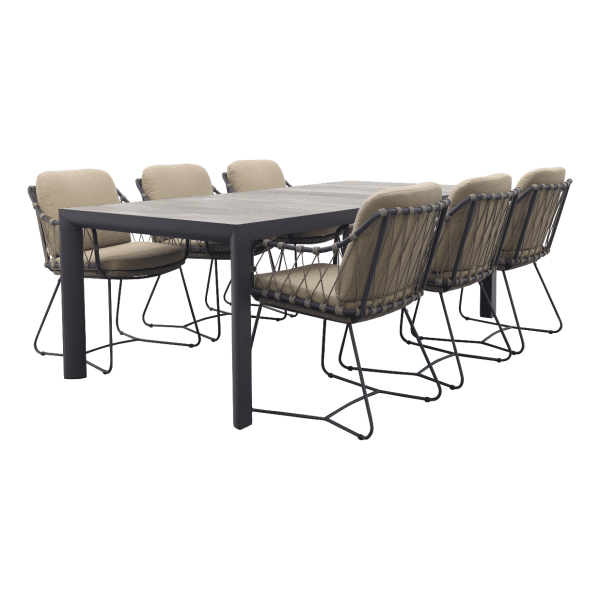 Taste Prego/Kings tuinset antraciet - 220x100 cm.