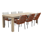 Teresa Terra/Rome grey 240 cm. tuinset - 7-delig