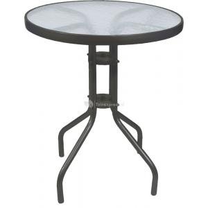 Terrastafel met glasplaat ⌀ 60 cm antraciet