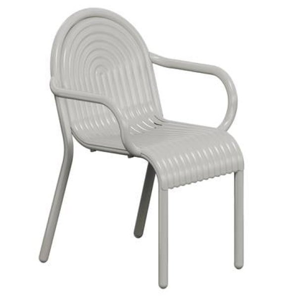 Tom Dixon Groove tuinstoel met armleuning Putty