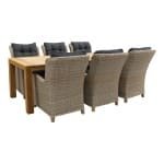 Torino Dessert/Rome brown 240 cm. tuinset - 7-delig