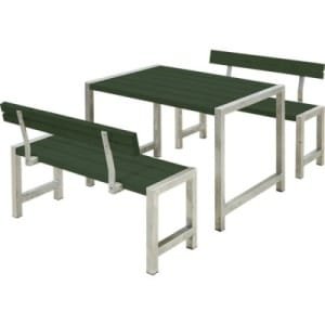 Tuinset Industrieel Café Groen 2 Rugleuningen