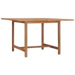 Tuintafel 110x110x75 cm massief teakhout