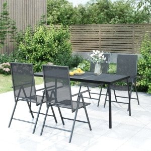 Tuintafel 165x80x72 cm staalgaas antracietkleurig