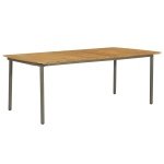 Tuintafel 200x100x72 cm massief acaciahout en staal