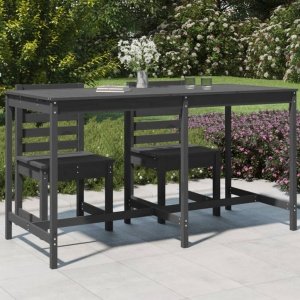 Tuintafel 203,5x90x110 cm massief grenenhout grijs