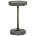 Tuintafel 60,5x106 cm poly rattan grijs