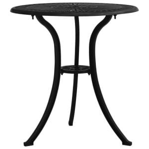 Tuintafel 62x62x65 cm gietaluminium zwart