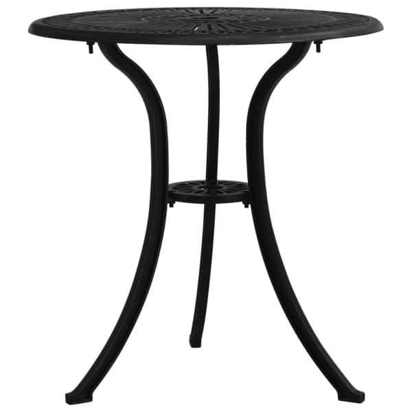 Tuintafel 62x62x65 cm gietaluminium zwart