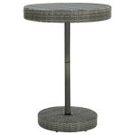 Tuintafel 75,5x106 cm poly rattan grijs