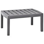 Tuintafel 78x55x38 cm kunststof mokka