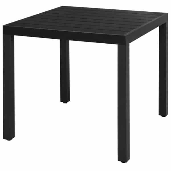 Tuintafel 80x80x74 cm HKC aluminium zwart