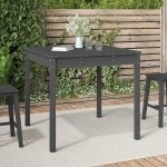 Tuintafel 82,5x82,5x76 cm massief grenenhout grijs