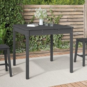 Tuintafel 82,5x82,5x76 cm massief grenenhout grijs