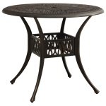 Tuintafel 90x90x74 cm gietaluminium bronskleurig