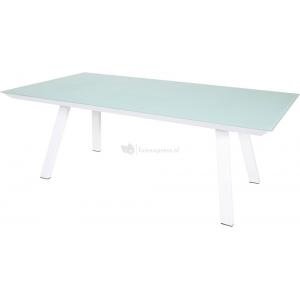 Tuintafel Breeze aluminium/glas wit - Tuintafel Breeze 210 x 110 x 76 cm
