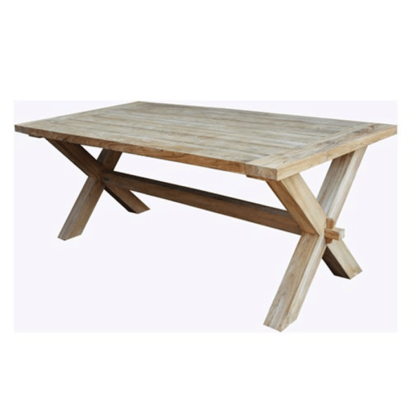 Tuintafel Cross Teak 300x100 cm - Van der leeden