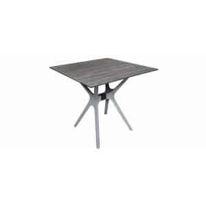 Tuintafel Jasper 80x80cm Kunststof Donker Grijs