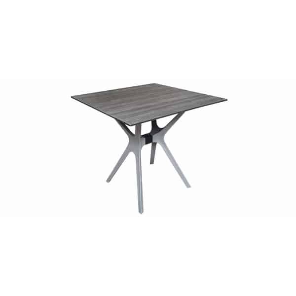 Tuintafel Jasper 80x80cm Kunststof Donker Grijs