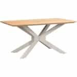 Tuintafel Perpignan - zand/metaal - 75x160x90 cm - Leen Bakker