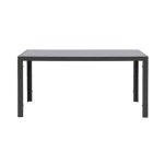 Tuintafel Savoie - aluminium/glas antraciet - 75x160x90 cm - Leen Bakker