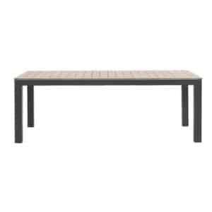 Tuintafel Tarn - aluminium/eucalyptus antraciet - 75x215x100 cm - Leen Bakker