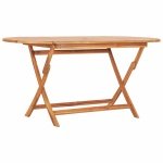 Tuintafel inklapbaar 160x80x75 cm massief teakhout