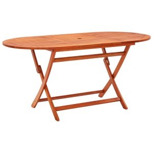 Tuintafel inklapbaar 160x85x75 cm massief eucalyptushout