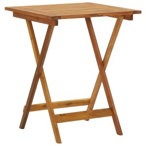 Tuintafel inklapbaar 60x60x75 cm massief acaciahout