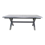 Uittrektafel Castilla 2.0 Negro Buiten Tuin kruispoot 204/264x102cm Lesli Living