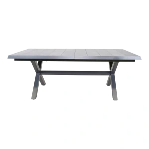Uittrektafel Castilla 2.0 Negro Buiten Tuin kruispoot 204/264x102cm Lesli Living