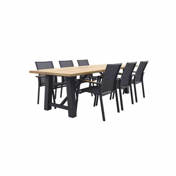 Utah/Keltex tuinset-teak/aluminium-antraciet-265x101 cm.