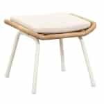 Voetenbank Grand - wicker naturel - 38x47x42 cm - Leen Bakker