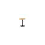 Volta teak bijzettafel centrale poot antraciet 45 cm dia. H55 cm 4SO - 4so