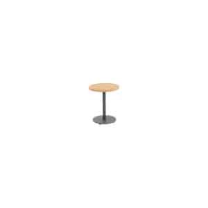 Volta teak bijzettafel centrale poot antraciet 45 cm dia. H55 cm 4SO - 4so