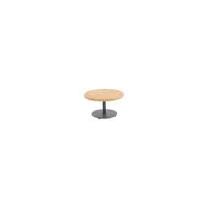 Volta teak salontafel centrale poot antraciet 60 cm dia. H35 cm 4SO - 4so