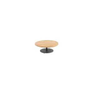 Volta teak salontafel centrale poot antraciet 80 cm dia. H30 cm 4SO - 4so