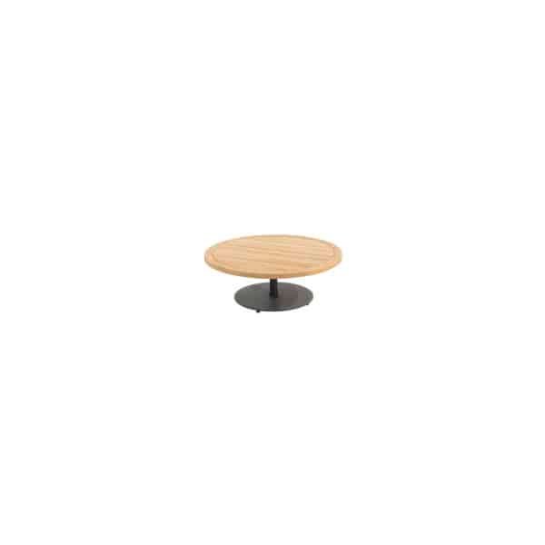 Volta teak salontafel centrale poot antraciet 80 cm dia. H30 cm 4SO - 4so