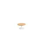 Volta teak salontafel centrale poot wit 60 cm dia. H35 cm 4SO - 4so