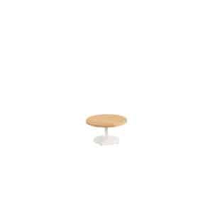 Volta teak salontafel centrale poot wit 60 cm dia. H35 cm 4SO - 4so