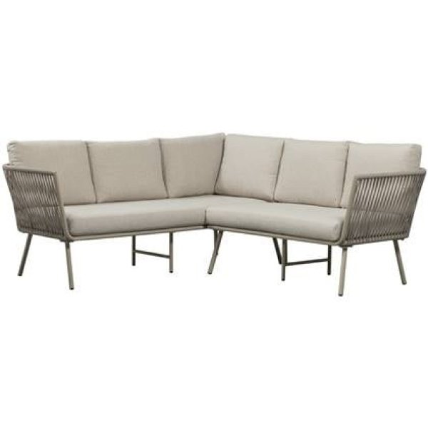 WOOOD Claunk Loungeset - Metaal - Zand|Taupe - 69x180x180